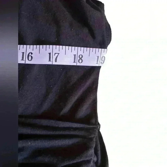 Josephine Chaus XL black surplice short sleeve wrap top. Attached belt . VGUC. - Picture 4 of 8